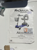 Used Owners Manual For A Roma Alcora Mobility Scooter H531